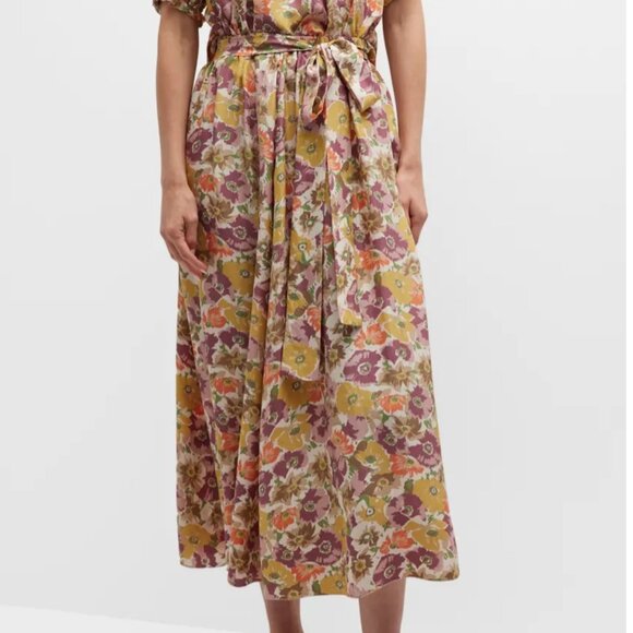 The Great Papyrus Floral Silk Skirt - Picture 2 of 4